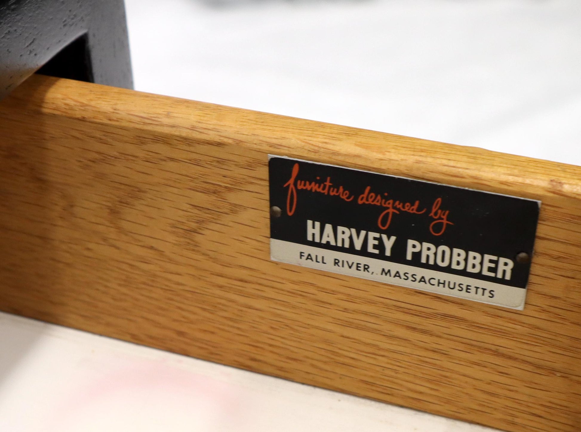 EstablishedLines Harvey Probber Black Lacquer Mahogany Brass Hardware and Legs 4 Drawer Chest