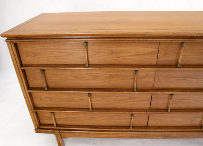 EstablishedLines Decorative Light Walnut Faux Bamboo Pulls 8 Drawers Dresser
