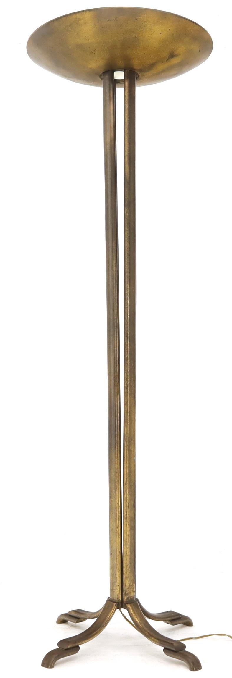 Cross Base 68 Tall Metal Dish Shade Floor Lamp
