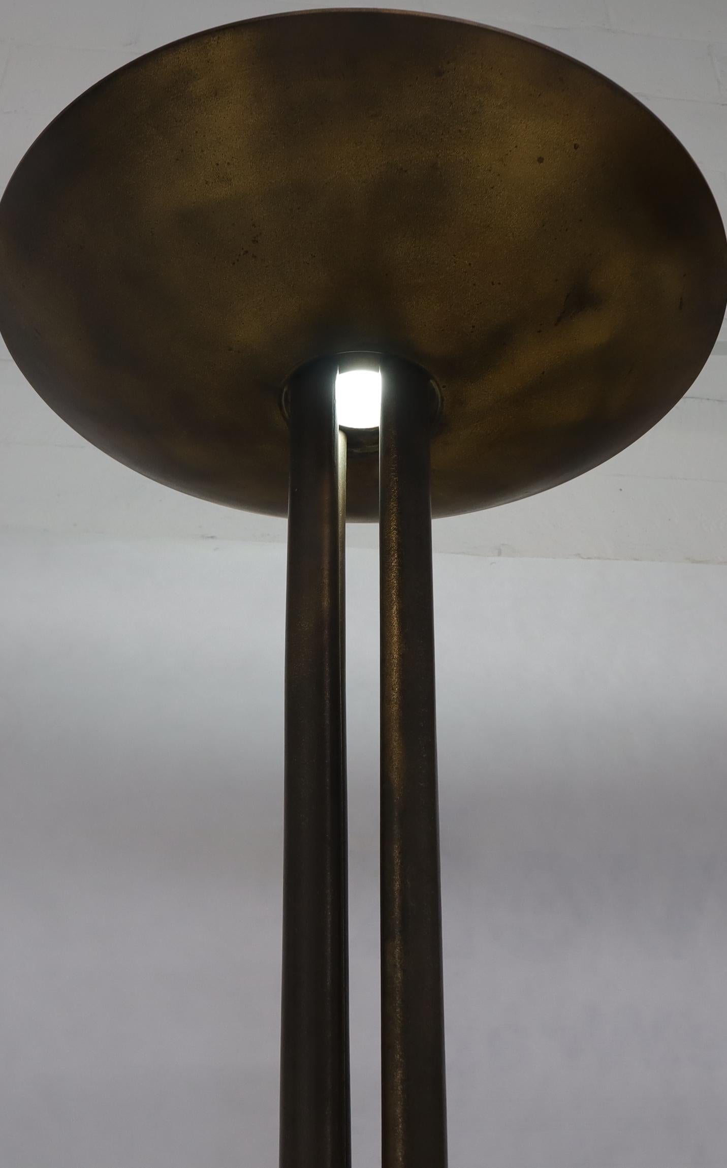 Cross Base 68 Tall Metal Dish Shade Floor Lamp