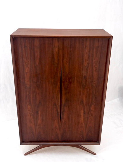 EstablishedLines Vladimir Kagan Walnut Dresser Two Door Cabinet Chifforobe on Slayed Legs Mint!