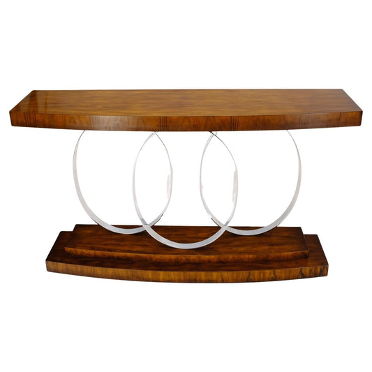 EstablishedLines Mid-Century Modern Style Rosewood Console Table by John Richard