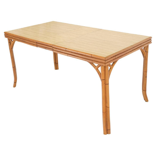 EstablishedLines Mid Century Modern Rattan Base One Leaf Extension Board