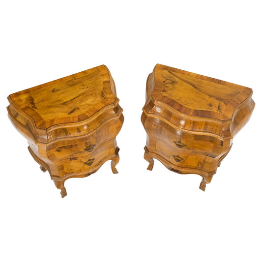 EstablishedLines Pair of Italian Bombay Style Olive Wood Burl Veneer Patches