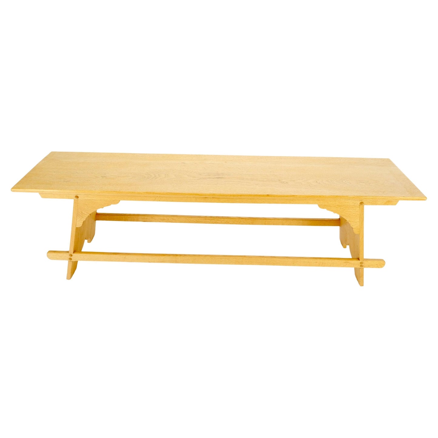 EstablishedLines Arts & Crafts Studio Made Long Oak Bench