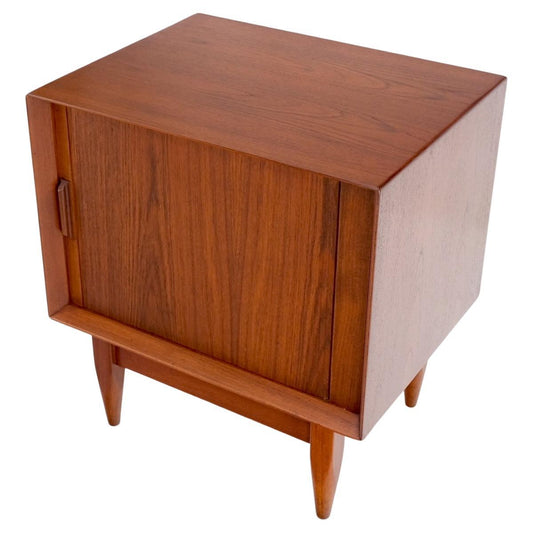 EstablishedLines Danish Mid-Century Modern Tambour Door One Drawer End Table Night Stand Mint!