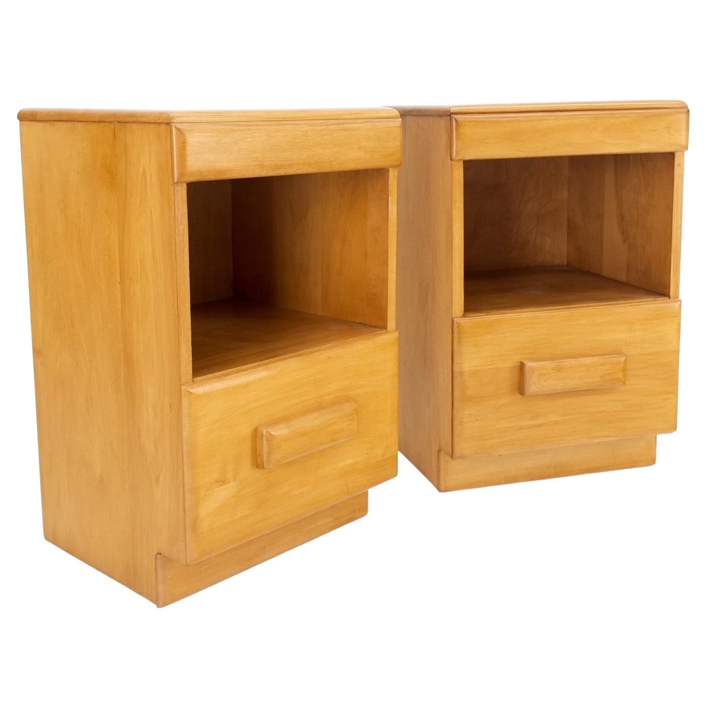 EstablishedLines Russel Wright Conant Ball Pair Mid Century Modern Blond Birch Night Stands MINT!