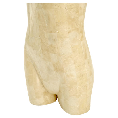 EstablishedLines Tessellated Stone Marble Travertine Sculpture of Nude Female Torso Mint!