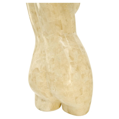 EstablishedLines Tessellated Stone Marble Travertine Sculpture of Nude Female Torso Mint!