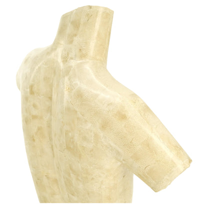 EstablishedLines Tessellated Stone Marble Travertine Sculpture of Nude Female Torso Mint!