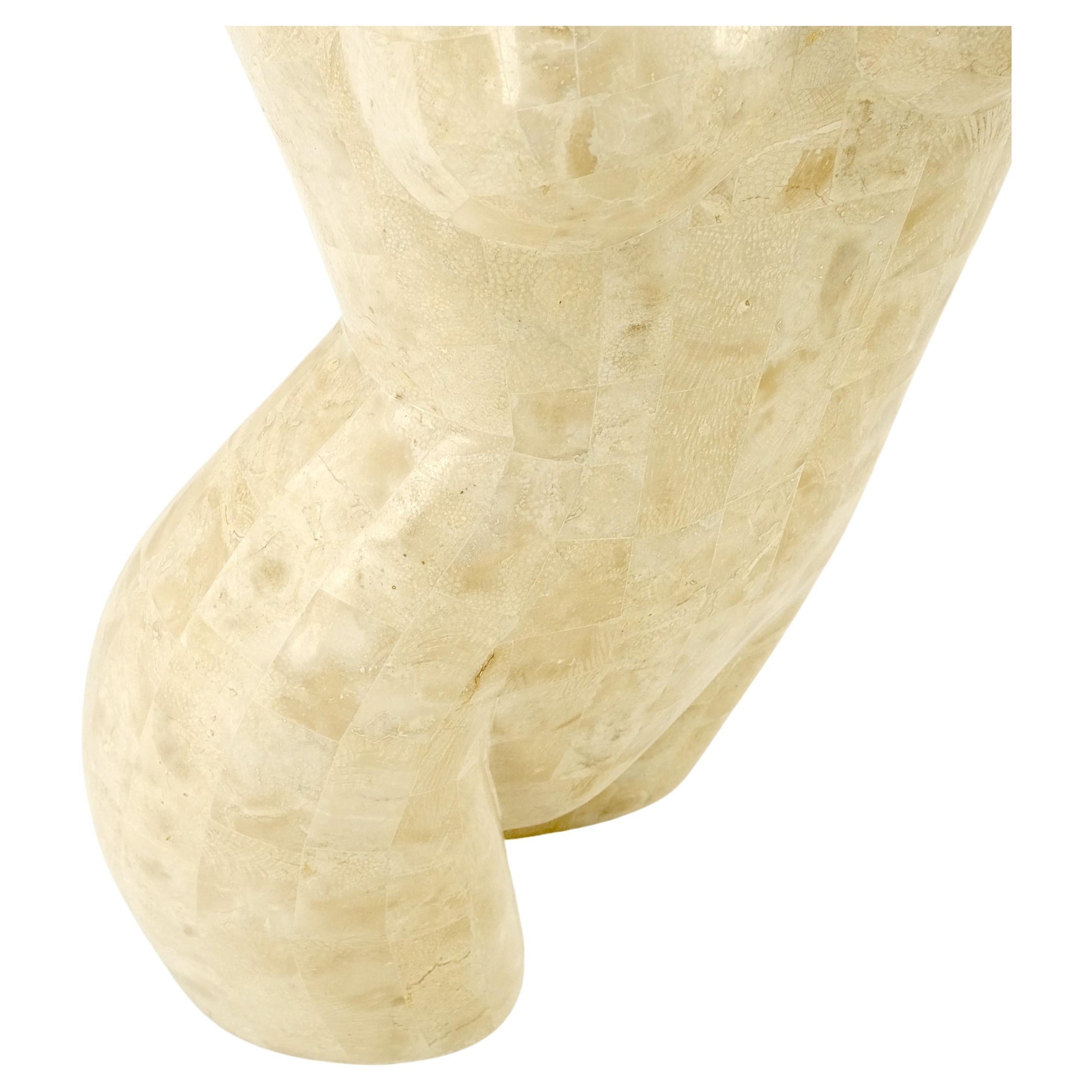 EstablishedLines Tessellated Stone Marble Travertine Sculpture of Nude Female Torso Mint!
