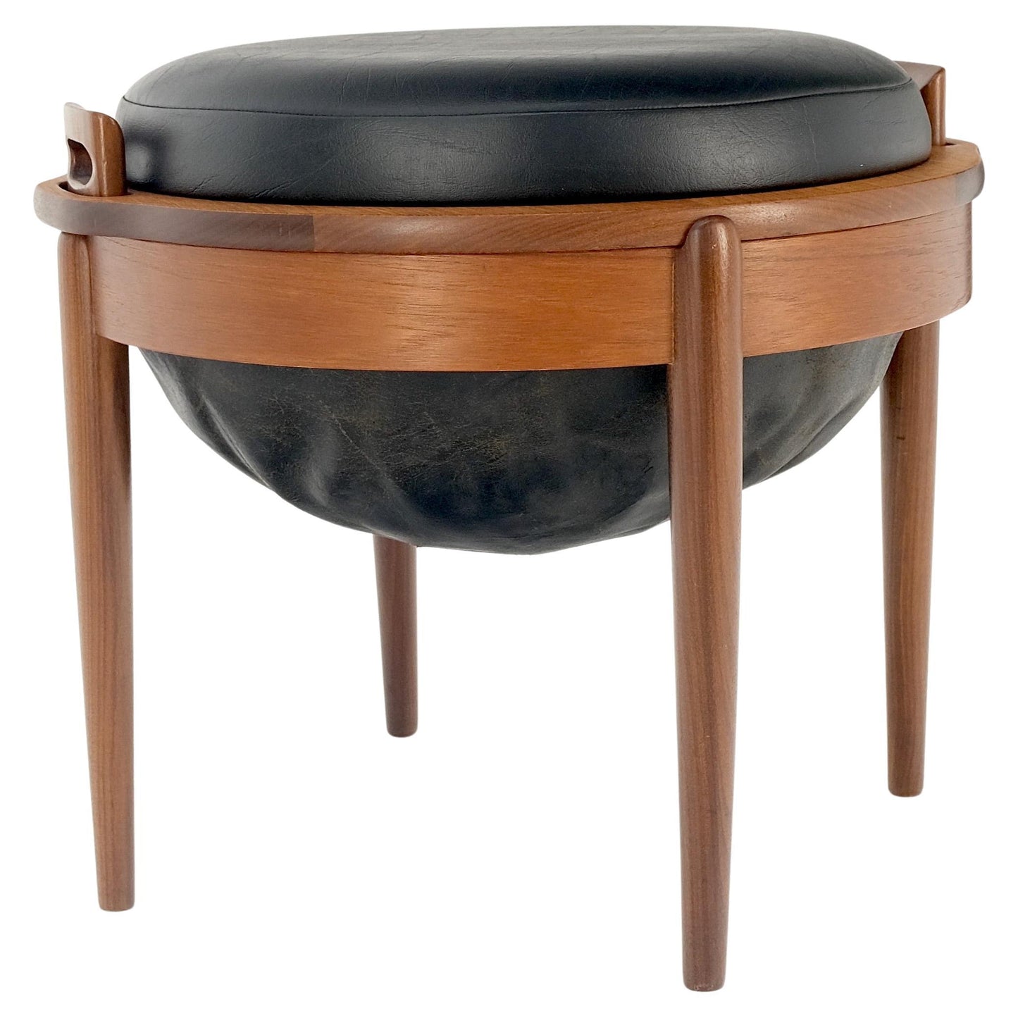 EstablishedLines Danish Mid-Century Modern Teak Sewing Stand Table Bench Flip Top by Hansen Mint!