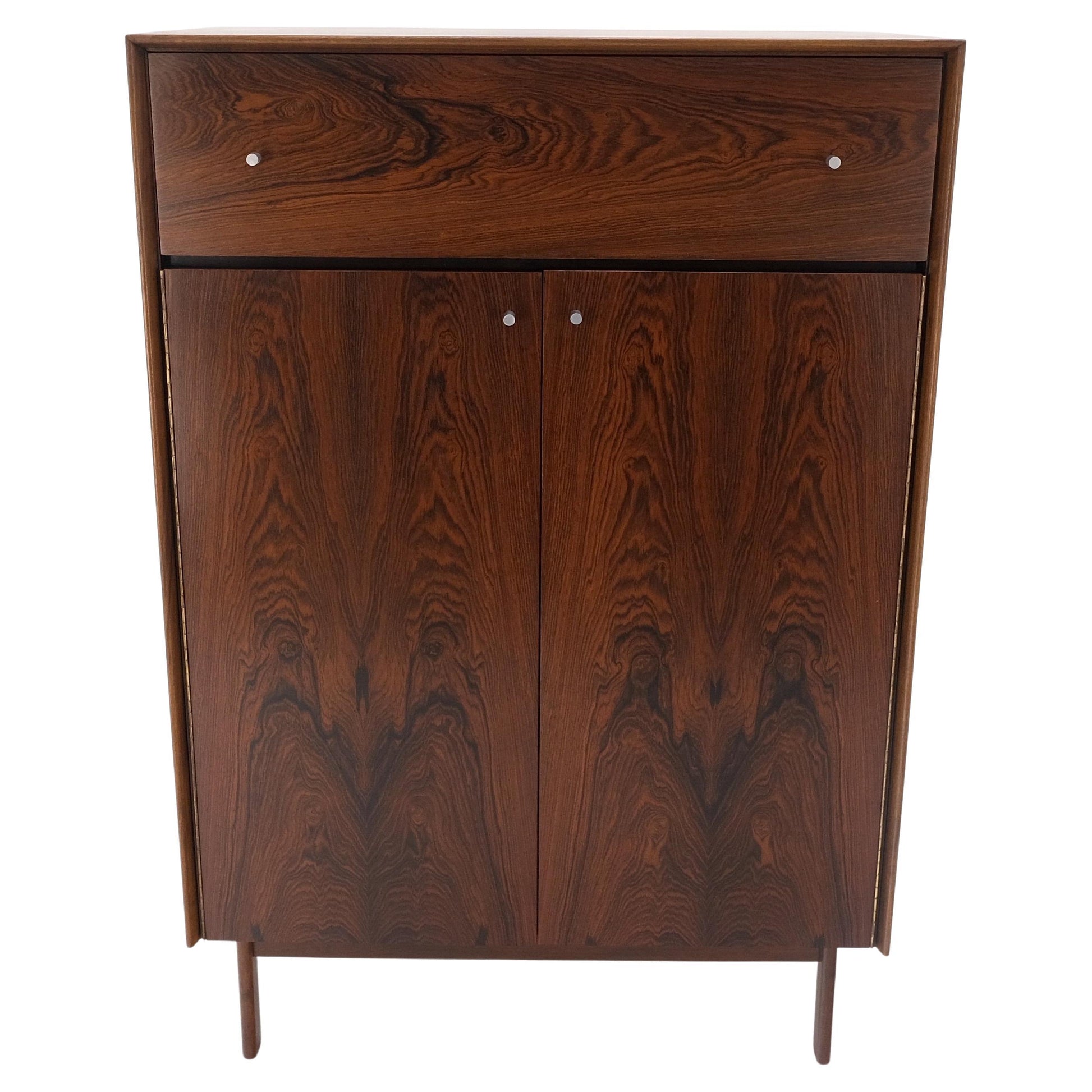 EstablishedLines Danish Mid Century Modern Rosewood Two Door 9 Drawers Chest Dresser Credenza