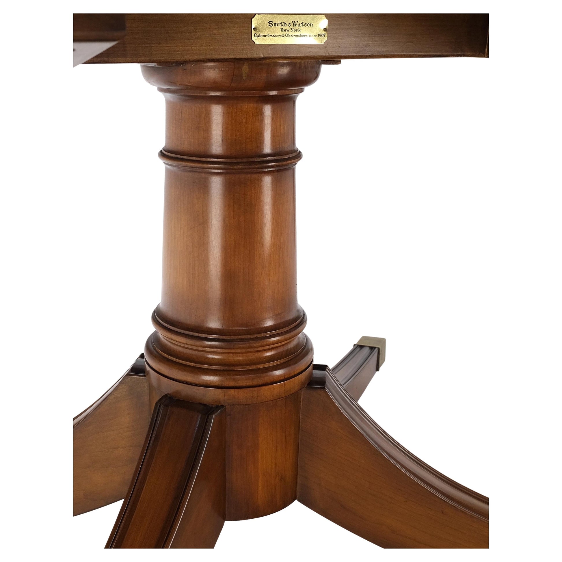 EstablishedLines Single Pedestal One Leaf Oval Banded Dining Table 8 Regency Chairs Set MINT!