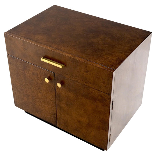 EstablishedLines Mid Century Widdicomb Burl Wood Two Door One Drawer End Table Nightstand Mint!