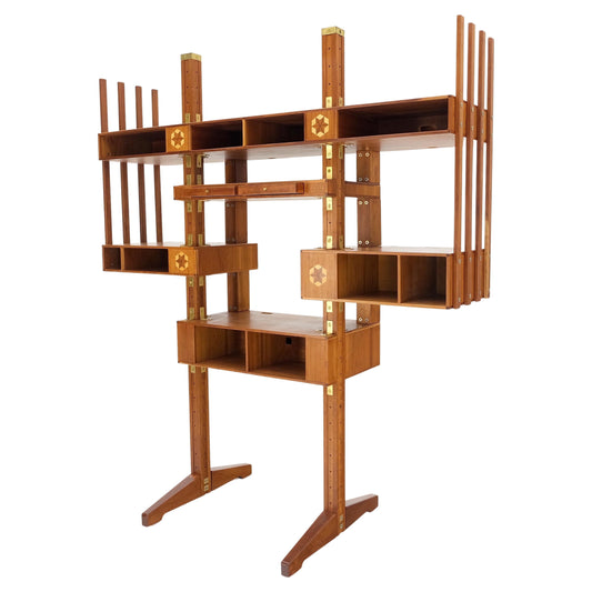 EstablishedLines Custom Stereo Equipment Etagere Shelf W/ Sophisticated Concealed Chaise Way Mint
