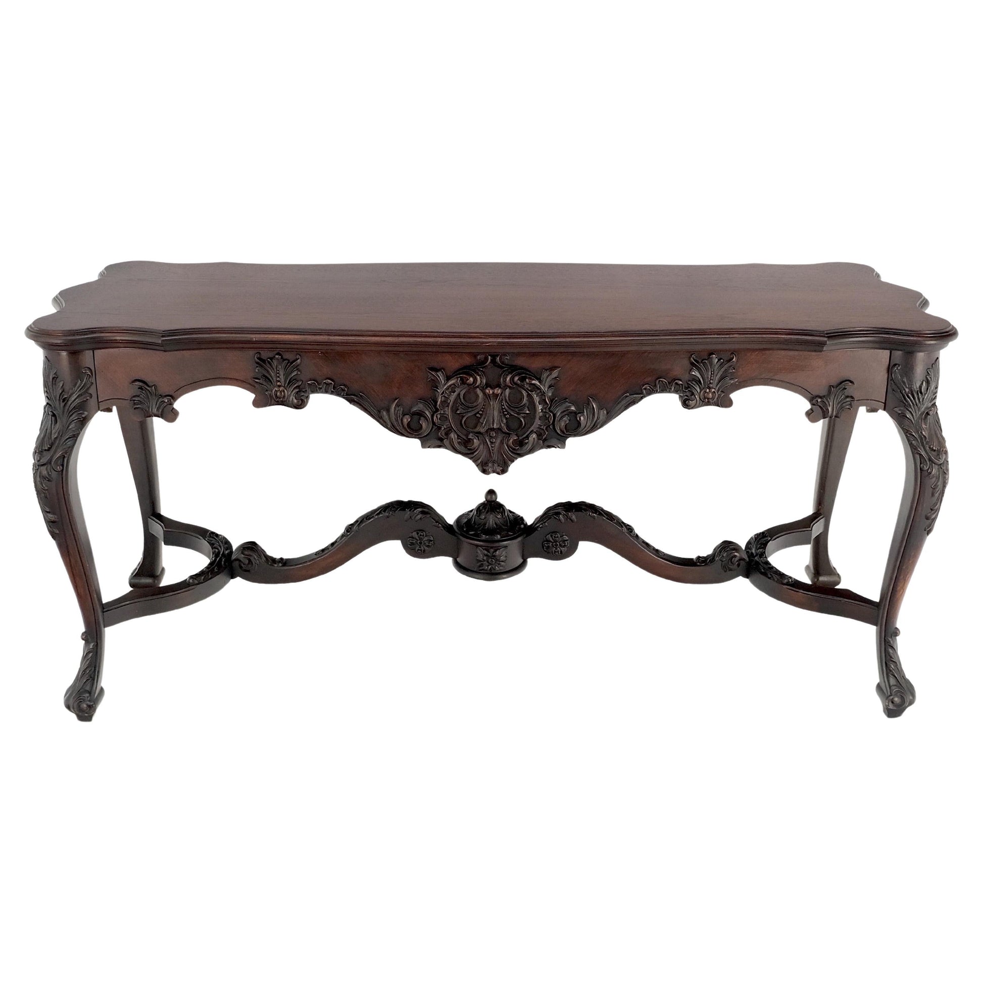 EstablishedLines Carved Mahogany Regency Style Console Sofa Hall Table Mint!