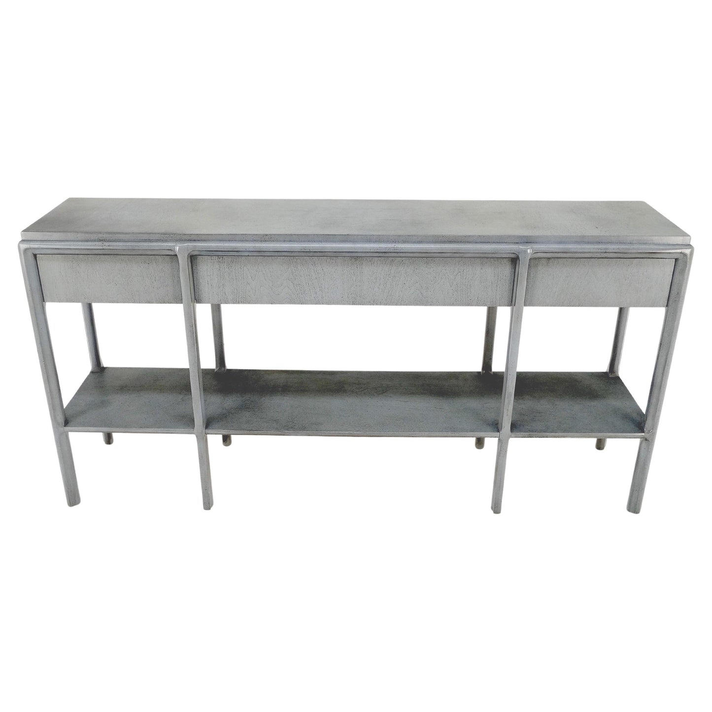 EstablishedLines Widdicomb Faux Finish 3 Drawer Long Sofa Console Table Credenza W/ Shelf Mint!