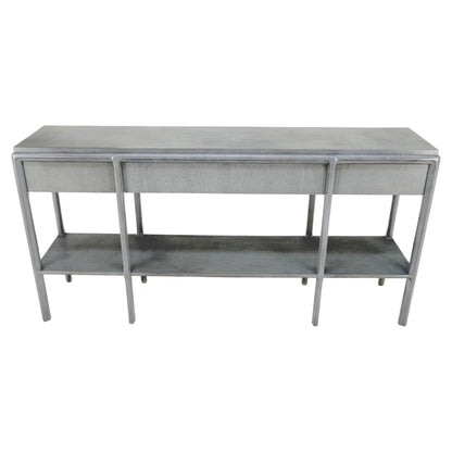 EstablishedLines Widdicomb Faux Finish 3 Drawer Long Sofa Console Table Credenza W/ Shelf Mint!