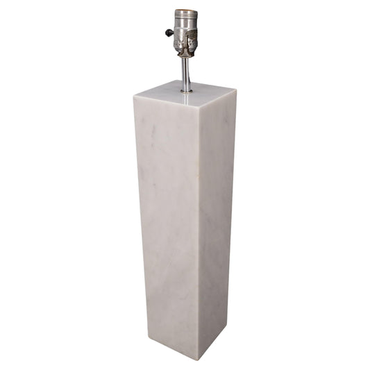 EstablishedLines Mid Century Modern Square White Marble Base Gibbing Table Lamp for Hansen MINT!