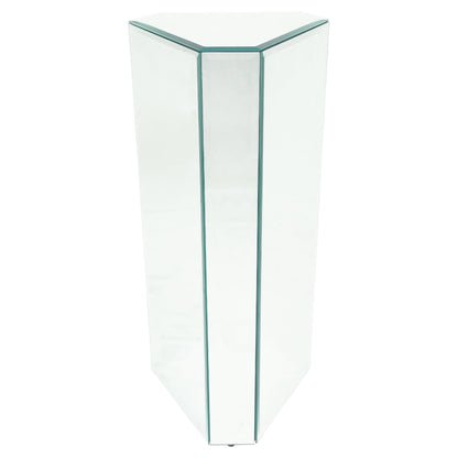 EstablishedLines Mid Century Modern Triangle Cut Corners Glass Beveled Mirror Pedestal Stand MINT