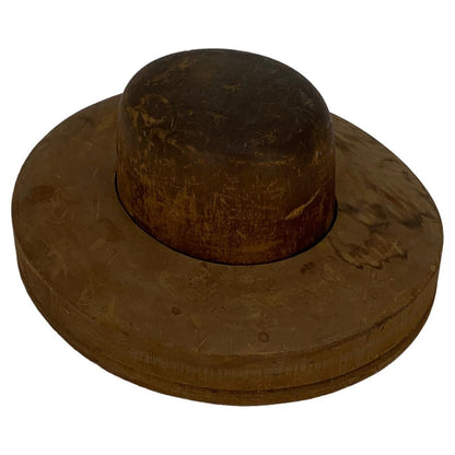 EstablishedLines Antique Solid Wood 2 Parts Hat From