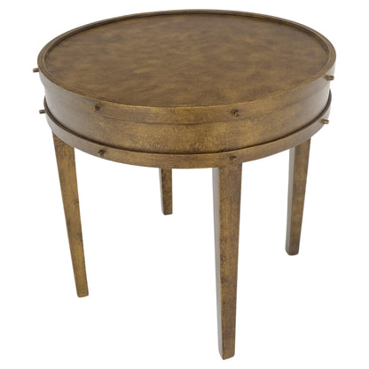 EstablishedLines Steampunk Style Faux Bronze Patina All Steel Metal Side End Table Lamp MINT!
