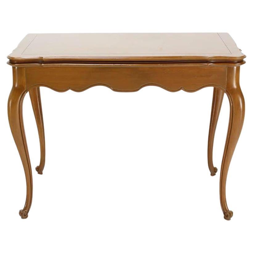 EstablishedLines French Provincial Flip Top Console Dining Table w/ Three Leaves Extensions MINT!