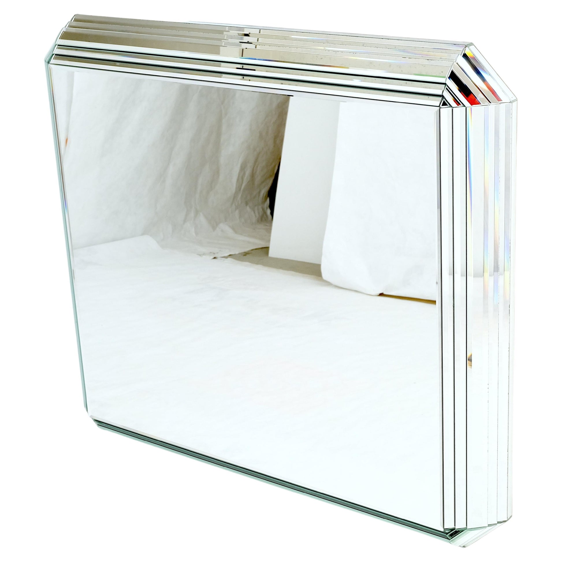 EstablishedLines Large 3D 6" Deep Mirror Frame 48x54 Wide Rectangle Square Wall Mirror MINT