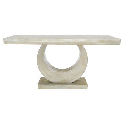 EstablishedLines Large 37"h Silvered Patinated Lacquered Welded Steel Heavy Console Table MINT