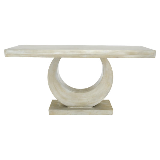 EstablishedLines Large 37"h Silvered Patinated Lacquered Welded Steel Heavy Console Table MINT