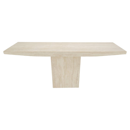 EstablishedLines Made in Italy Single Pedestal Base Travertine 6 Foot Console Sofa Table MINT!