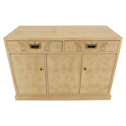 EstablishedLines White Wash Pickled Burl Wood Expandable Liquor Cabinet on Wheels Campaign Pulls