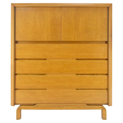 EstablishedLines Edmond Spence Swedish Blond High Boy Gentleman's Chest Dresser 4 Drawers MINT!