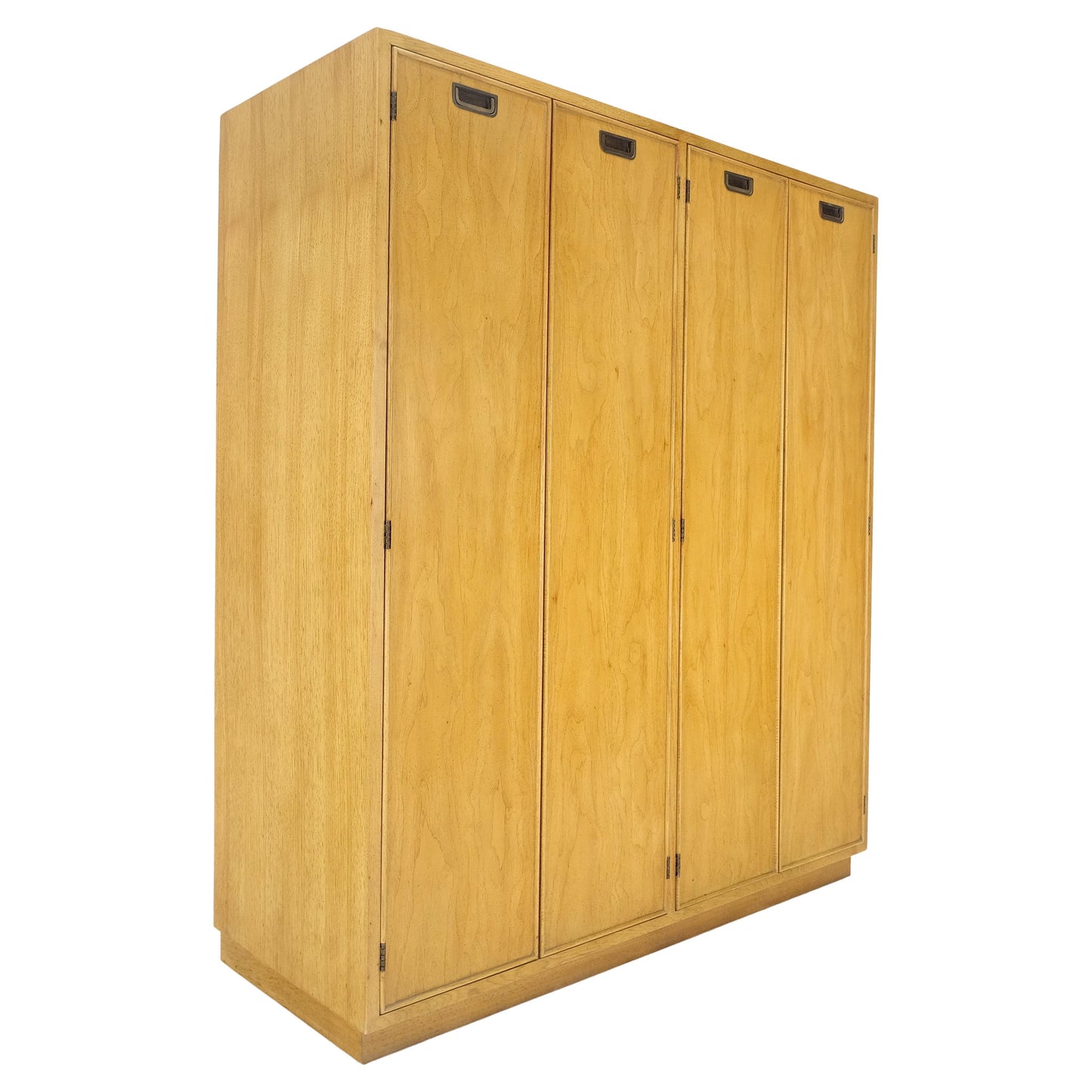 EstablishedLines Blond Walnut Side by Side 4 Doors Two Compartment Chest Drawers Dresser MINT!