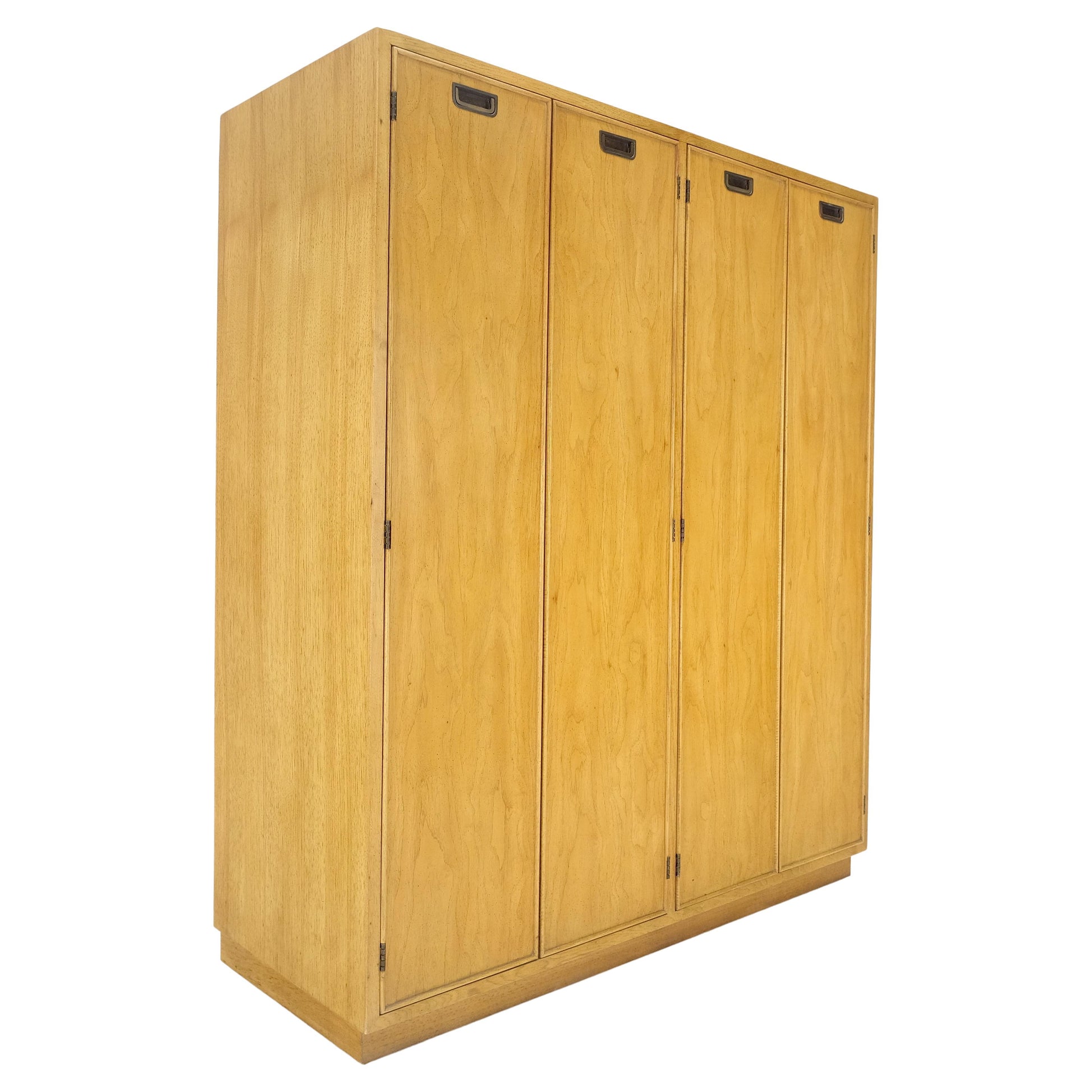 EstablishedLines Blond Walnut Side by Side 4 Doors Two Compartment Chest Drawers Dresser MINT!