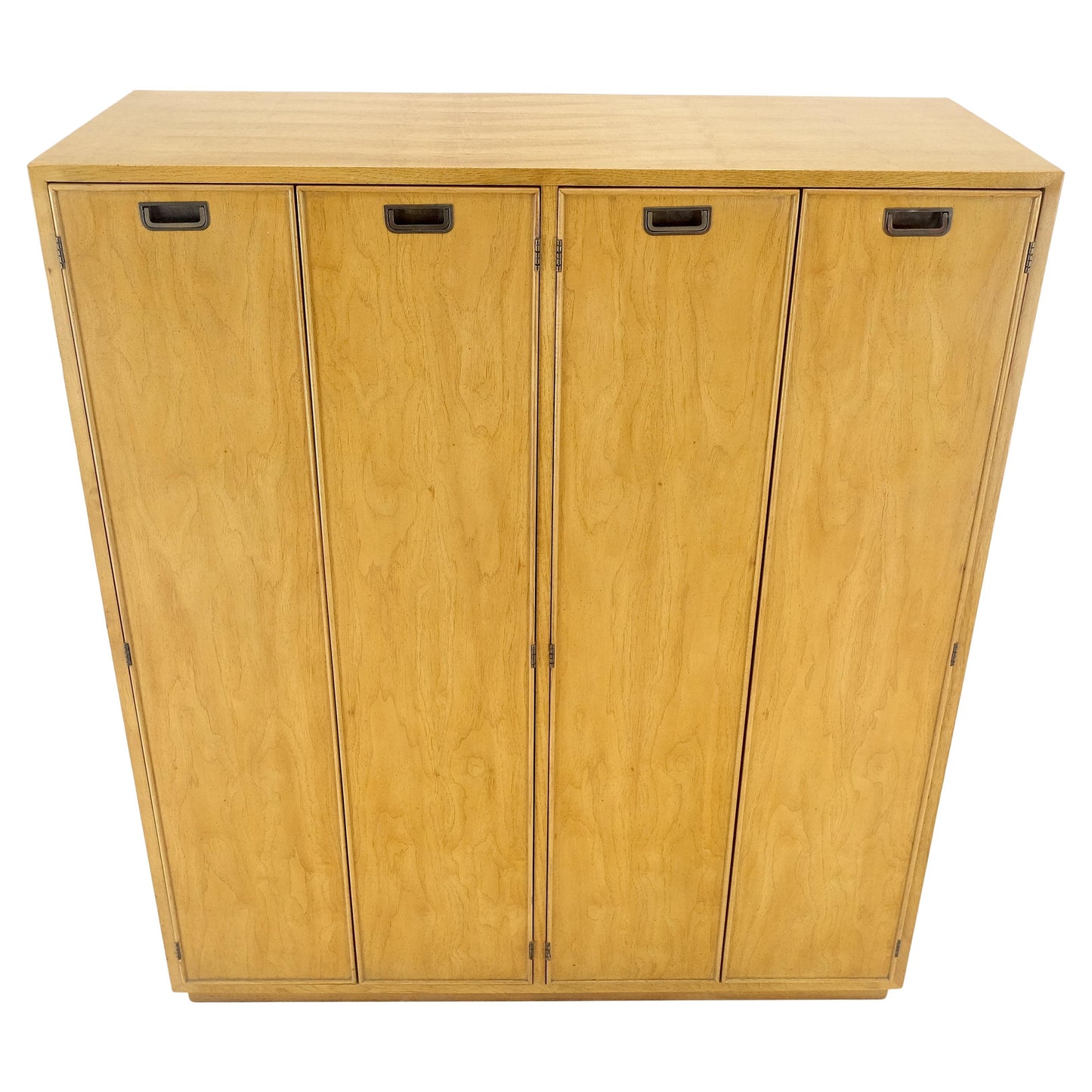 EstablishedLines Blond Walnut Side by Side 4 Doors Two Compartment Chest Drawers Dresser MINT!