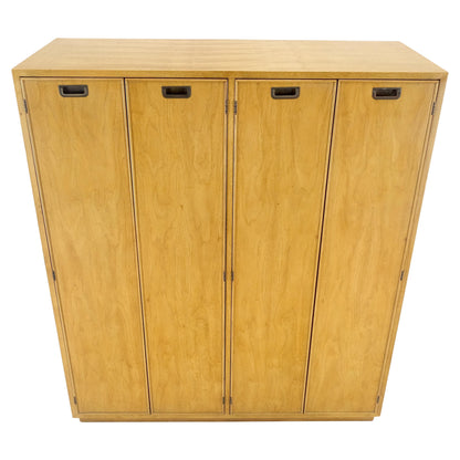 EstablishedLines Blond Walnut Side by Side 4 Doors Two Compartment Chest Drawers Dresser MINT!