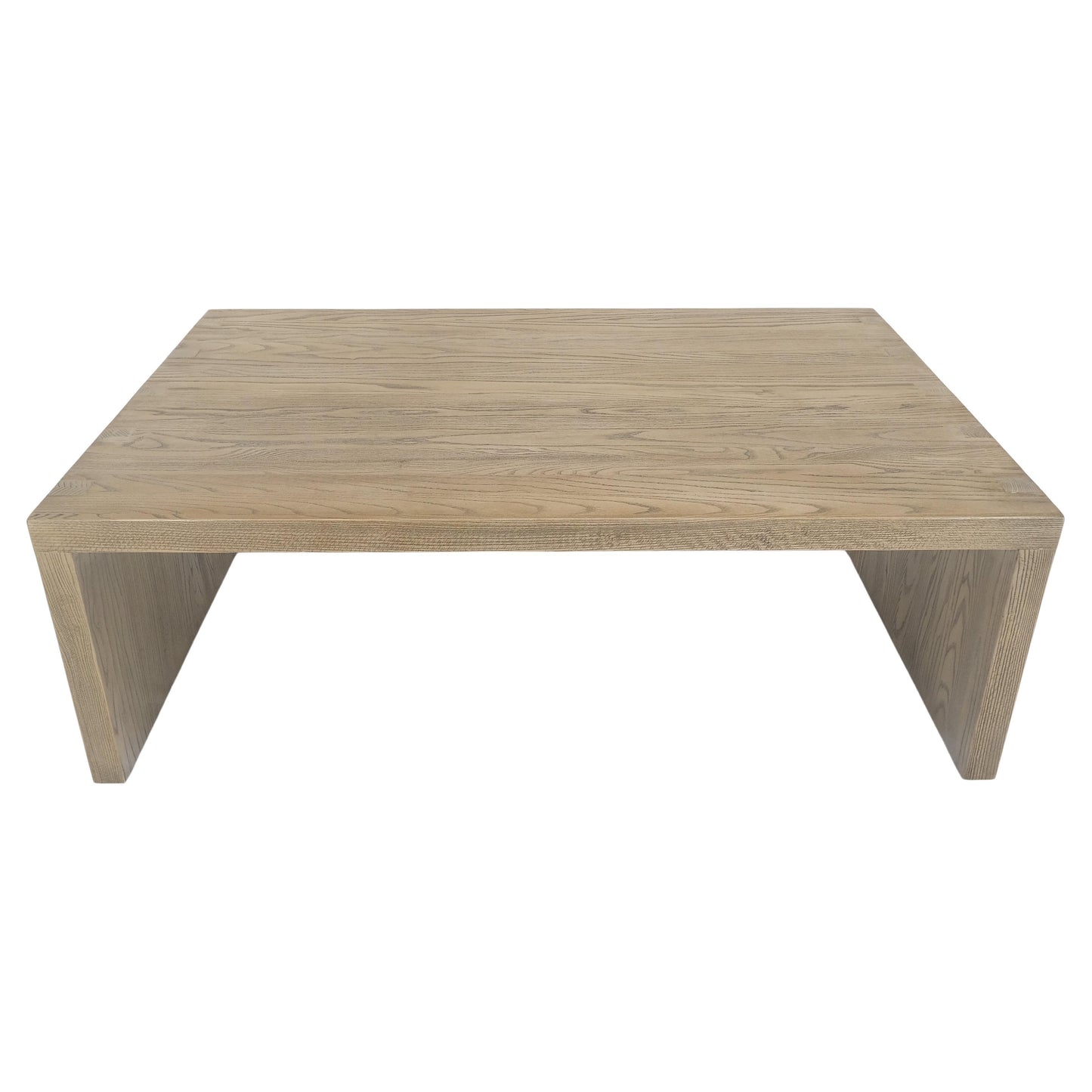 EstablishedLines Large 40x60 Rectangle Cerused White Wash Solid Oak Dovetailed Coffee Table MINT!