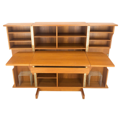 EstablishedLines Danish Mid Century Teak Box Wooton Folding Desk Writing Table File Cabinet MINT!