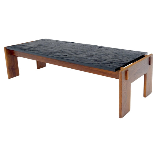 EstablishedLines Adrian Pearsall Solid Walnut Slate Like Top 5' Long Rectangle Coffee Table MINT!
