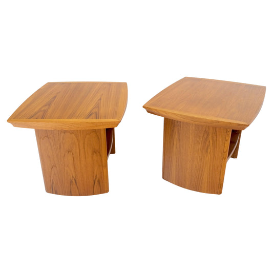 EstablishedLines Pair Mid Century Danish Mid Century Modern Teak End Side Table Nightstands MINT!