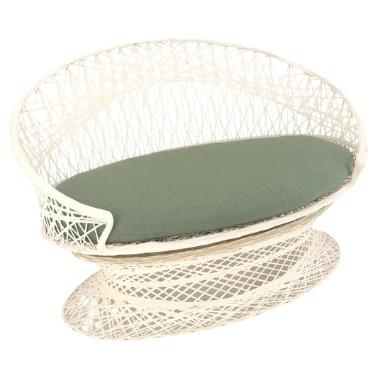EstablishedLines Russel Woodard Spun Fiberglass Oval Outdoor Loveseat Mid Century Modern MINT