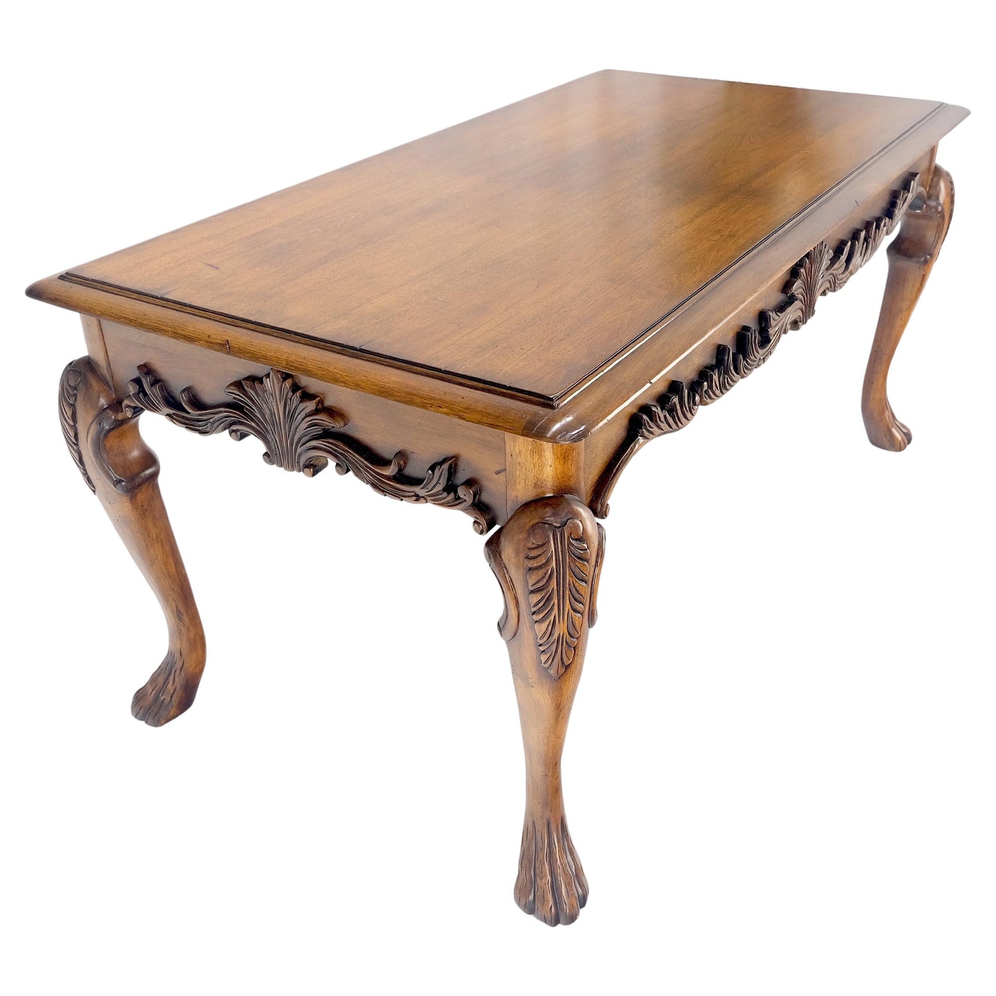 Spanish Colonial Carved Walnut 1 Drawer Writing Library Table Desk Console MINT!