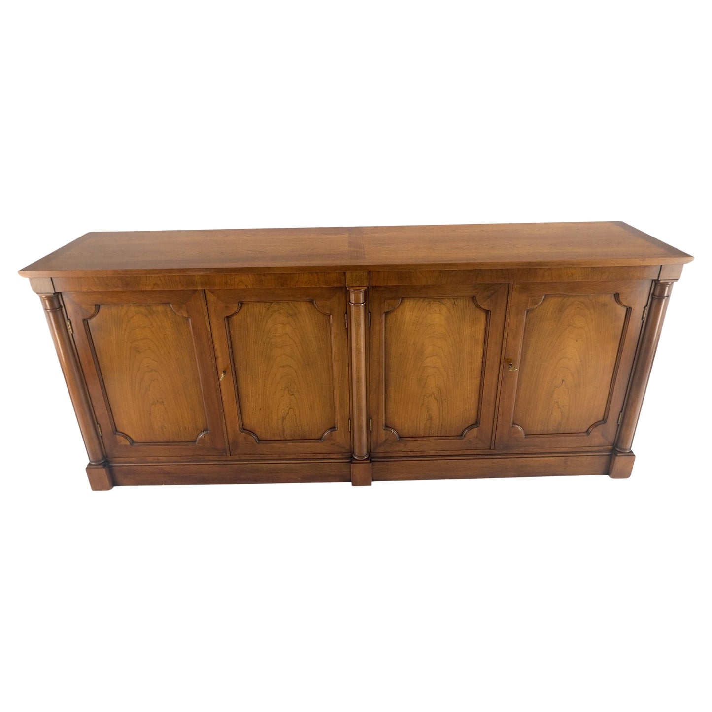 Baker Cherry 4 Raised Panel Doors Biedermeier Style Long Sideboard Credenza MINT