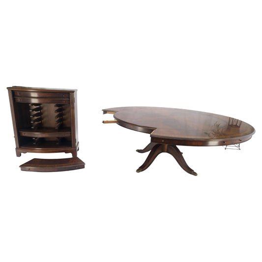 Jonathan Charles 66/92' Diamet Round 8 board Extendable Dining Table Single Base
