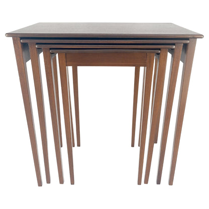 EstablishedLines Set of 4 Elegant Tapered Legs Mahogany Federal Nesting Side End Tables MINT