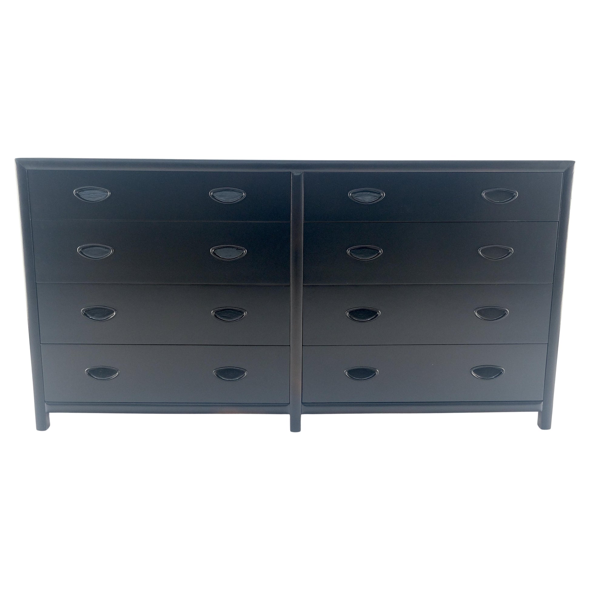 Michael Taylor Baker 8 Drawers Ebonized Double Dresser Credenza Mid Century MINT