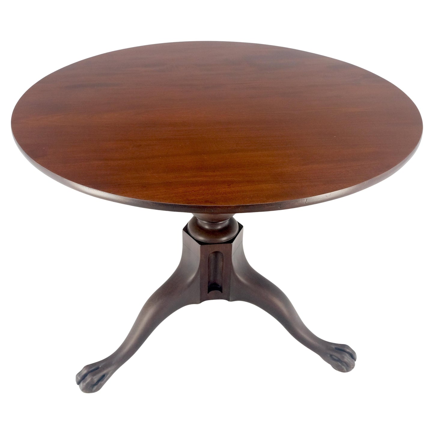 EstablishedLines 19th Century Solid Mahogany Tilt Top Claw Feet Lamp Side Center Breakfast Table