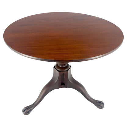 EstablishedLines 19th Century Solid Mahogany Tilt Top Claw Feet Lamp Side Center Breakfast Table
